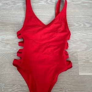 Red sexy one piece bathing suit!